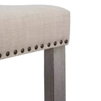 WestinTrends 29 tabourets de bar rembourrés avec assise de selle (lot de 2), gris antique/beige