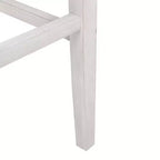 WestinTrends 29 Tabouret de bar sans dossier rembourré en forme de selle, Blanc antique/Gris