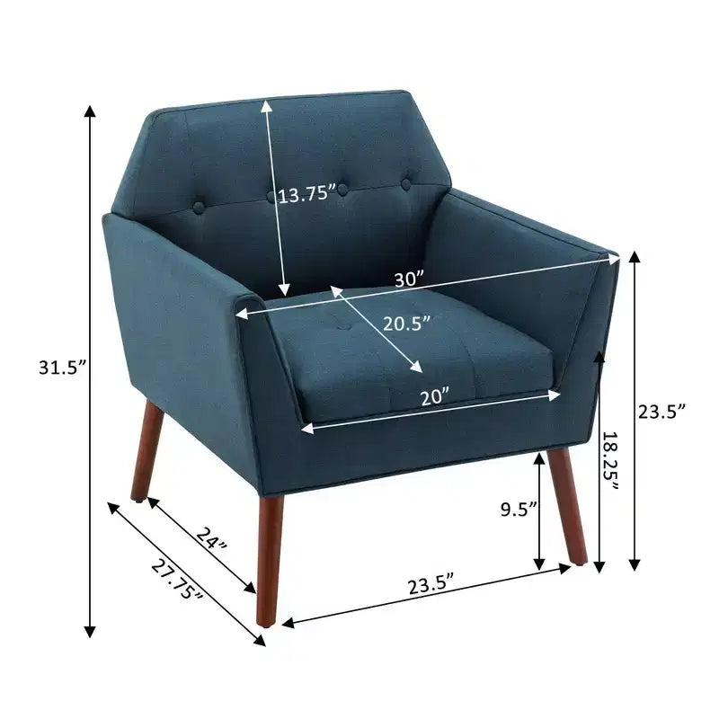 Breighton Home Prends place Fauteuil Andy Mid-Century Moderne