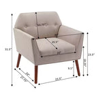 Breighton Home Prends place Fauteuil Andy Mid-Century Moderne