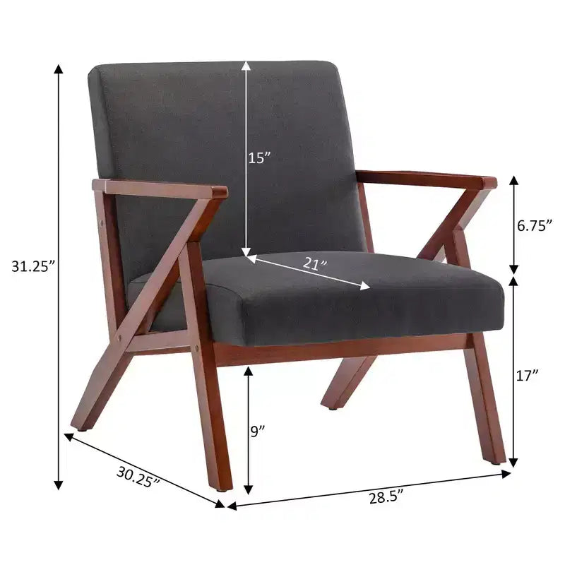 Breighton Home Prenez place Fauteuil d'appoint de salon moderne du milieu du siècle Cliff