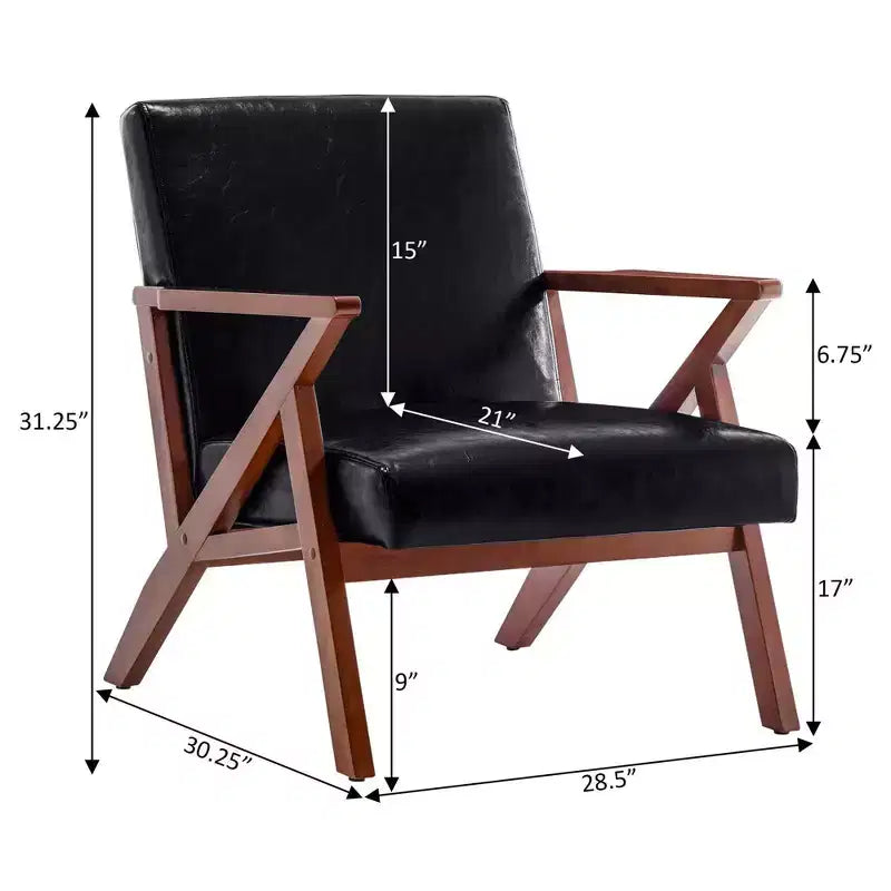Breighton Home Prenez place Fauteuil d'appoint de salon moderne du milieu du siècle Cliff