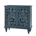 Alexis Traditional 32Tall 2 Door Accent Cabinet with LED Light|HULALA HOME