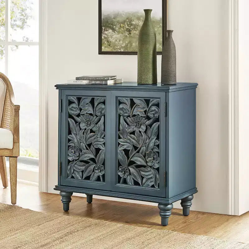 Meuble d'appoint traditionnel Alexis 32 po de haut à 2 portes avec éclairage à DEL|HULALA HOME