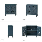 Meuble d'appoint traditionnel Alexis 32 po de haut à 2 portes avec éclairage à DEL|HULALA HOME