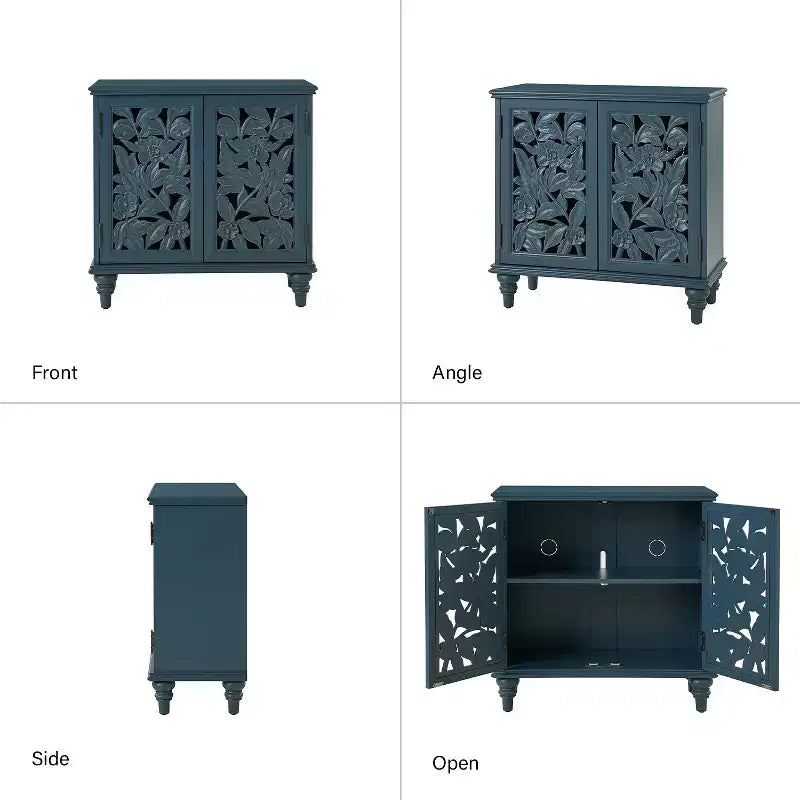 Meuble d'appoint traditionnel Alexis 32 po de haut à 2 portes avec éclairage à DEL|HULALA HOME
