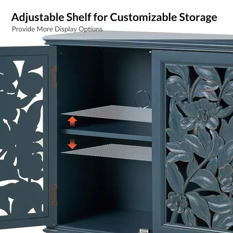 Meuble d'appoint traditionnel Alexis 32 po de haut à 2 portes avec éclairage à DEL|HULALA HOME