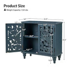 Meuble d'appoint traditionnel Alexis 32 po de haut à 2 portes avec éclairage à DEL|HULALA HOME