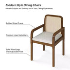 Hieromymus Chaise de salle à manger moderne Ratten avec coussin amovible, lot de 3 | HULALA HOME
