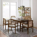 Hieromymus Modern Ratten Dining Chair with Removable Cushion Set of 3|HULALA HOME