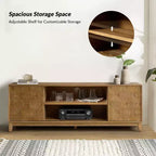 Meuble TV Jules Modern 72 po pour téléviseurs jusqu'à 78 po avec portes d'armoire hexagonales|ART OF LIVING DESIGNS