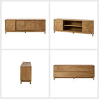 Meuble TV Jules Modern 72 po pour téléviseurs jusqu'à 78 po avec portes d'armoire hexagonales|ART OF LIVING DESIGNS