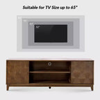 Meuble TV Jules Modern 72 po pour téléviseurs jusqu'à 78 po avec portes d'armoire hexagonales|ART OF LIVING DESIGNS