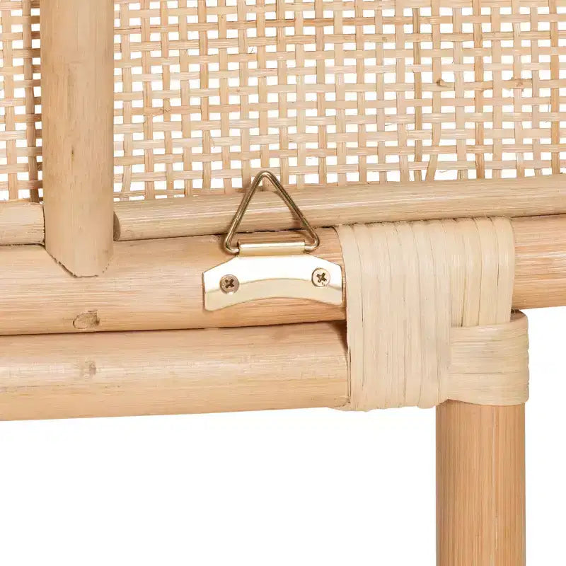bali & pari Tête de lit indépendante en rotin, style bohème moderne, Reegan