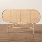 bali & pari Tête de lit indépendante en rotin, style bohème moderne, Reegan