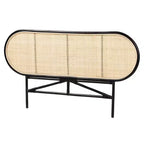 bali & pari Tête de lit indépendante en rotin, style bohème moderne, Reegan