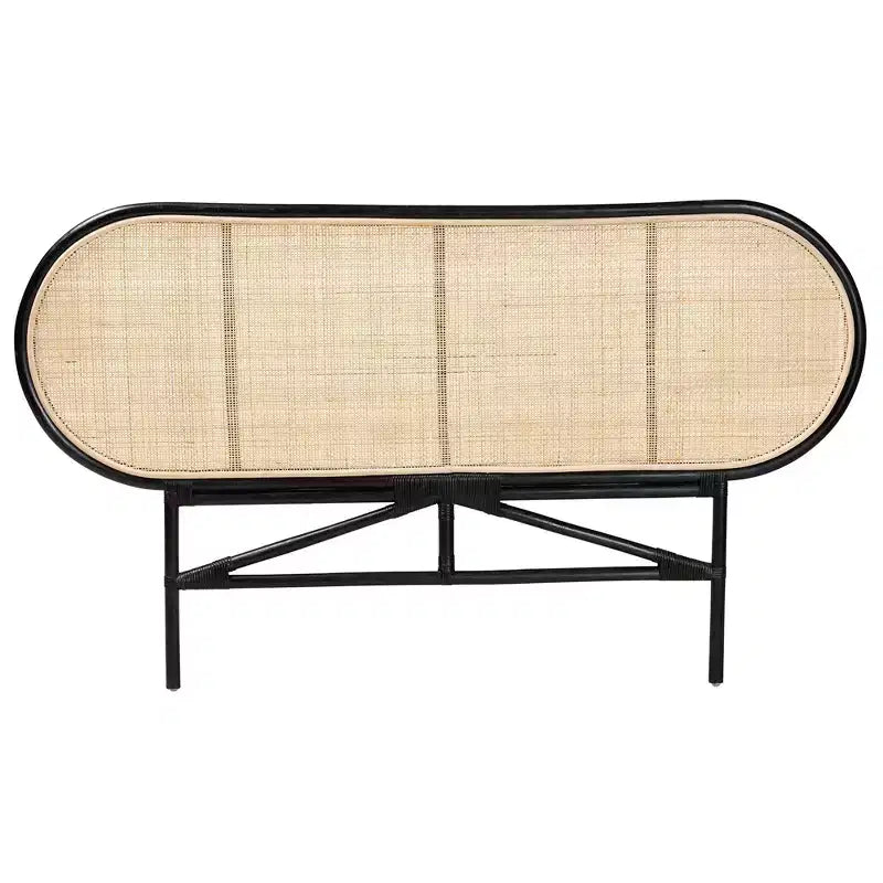 bali & pari Tête de lit indépendante en rotin, style bohème moderne, Reegan