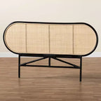 bali & pari Tête de lit indépendante en rotin, style bohème moderne, Reegan