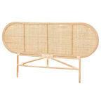 bali & pari Tête de lit indépendante en rotin, style bohème moderne, Reegan