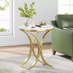 Lot de 2 petites tables d'appoint rondes Lantine, tables basses rondes contemporaines, tables d'appoint pour le salon