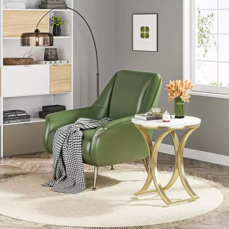 Lot de 2 petites tables d'appoint rondes Lantine, tables basses rondes contemporaines, tables d'appoint pour le salon