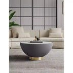 Table basse Anderson de Manhattan Comfort, recouverte de similicuir, avec plateau en faux marbre