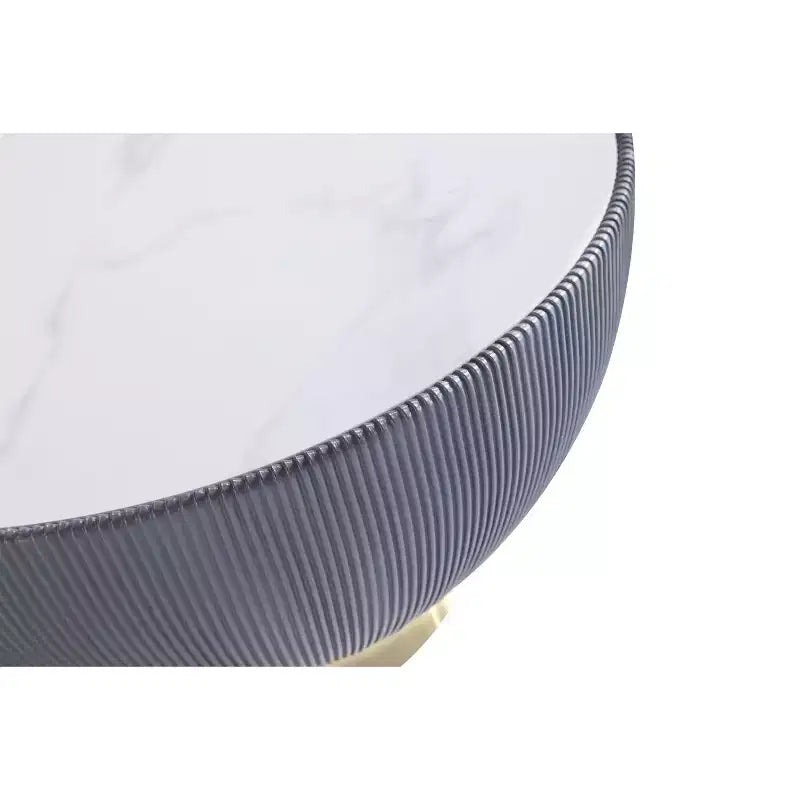 Table basse Anderson de Manhattan Comfort, recouverte de similicuir, avec plateau en faux marbre