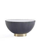 Table basse Anderson de Manhattan Comfort, recouverte de similicuir, avec plateau en faux marbre