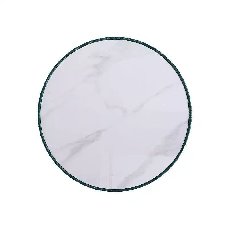 Table basse Anderson de Manhattan Comfort, recouverte de similicuir, avec plateau en faux marbre