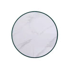 Table basse Anderson de Manhattan Comfort, recouverte de similicuir, avec plateau en faux marbre