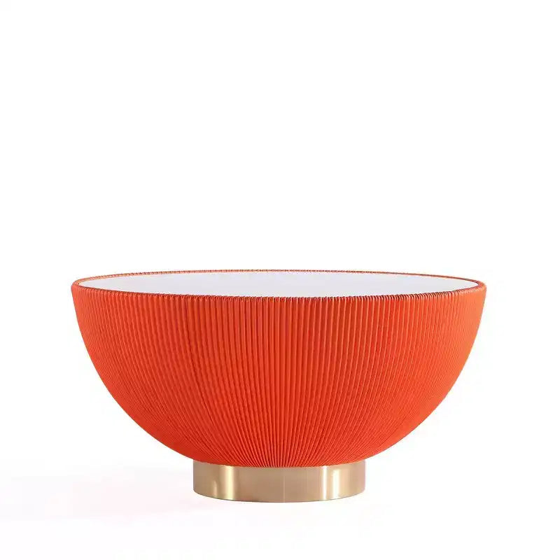 Table basse Anderson de Manhattan Comfort, recouverte de similicuir, avec plateau en faux marbre