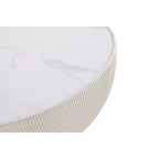 Table basse Anderson de Manhattan Comfort, recouverte de similicuir, avec plateau en faux marbre