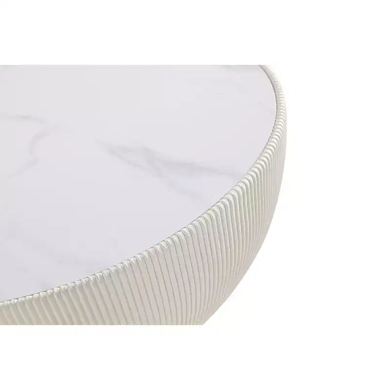 Table basse Anderson de Manhattan Comfort, recouverte de similicuir, avec plateau en faux marbre
