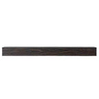 Étagère de cheminée Ember Stowe noire moderne avec texture rainurée brossée