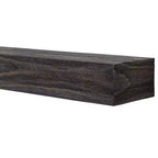 Étagère de cheminée Ember Stowe noire moderne avec texture rainurée brossée