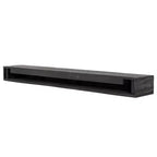 Étagère de cheminée Ember Stowe noire moderne avec texture rainurée brossée