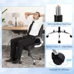 Chaise de bureau Costway en cuir PU, hauteur réglable, chaise de direction avec appui-tête réglable marron/noir