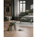 VASAGLE Collection EKHO - Banc pour entrée ou chambre à coucher, Cuir synthétique avec surpiqûres, Banc ottoman avec pieds en acier