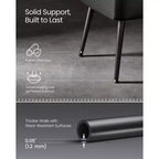 VASAGLE Collection EKHO - Banc pour entrée ou chambre à coucher, Cuir synthétique avec surpiqûres, Banc ottoman avec pieds en acier