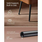 VASAGLE Collection EKHO - Banc pour entrée ou chambre à coucher, Cuir synthétique avec surpiqûres, Banc ottoman avec pieds en acier
