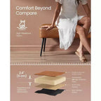 VASAGLE Collection EKHO - Banc pour entrée ou chambre à coucher, Cuir synthétique avec surpiqûres, Banc ottoman avec pieds en acier