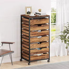 Commode de rangement en bois à 7 tiroirs Tribesigns avec roulettes