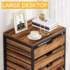 Commode de rangement en bois à 7 tiroirs Tribesigns avec roulettes