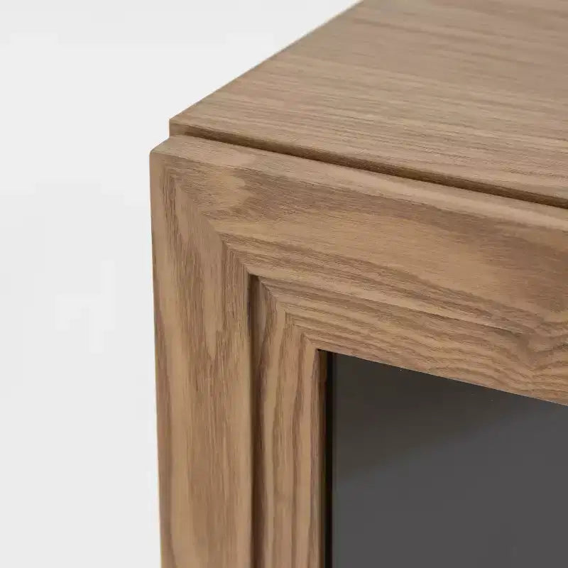Dovelina Bibliothèque 3 étagères en bois, meuble de rangement décoratif avec portes vitrées et étagères réglables