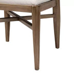 Chaise de salle à manger en bois d'acajou avec finition noyer et rotin naturel de bali & pari Chloe Modern Bohemian