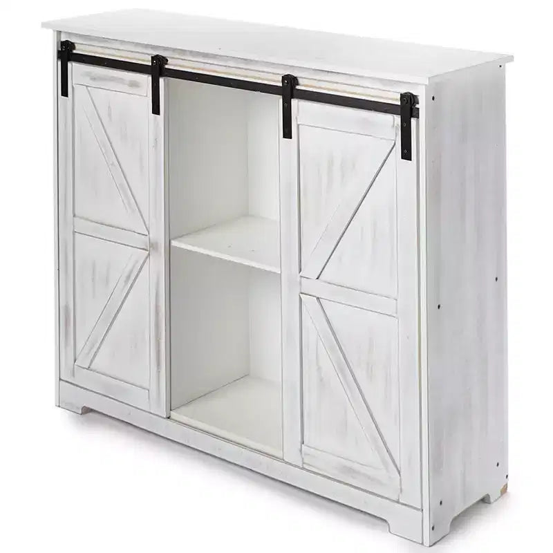Les armoires de buffet de style porte de grange Lakeside Collection