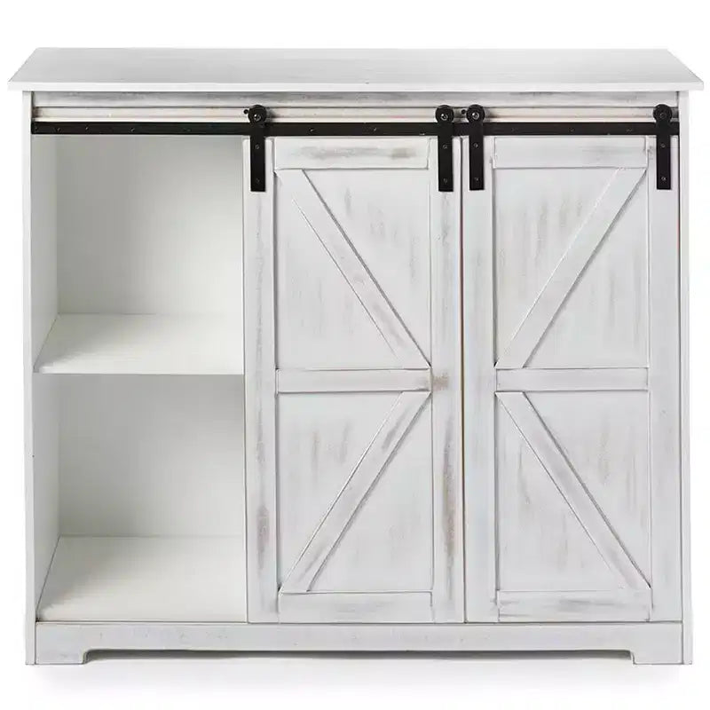 Les armoires de buffet de style porte de grange Lakeside Collection