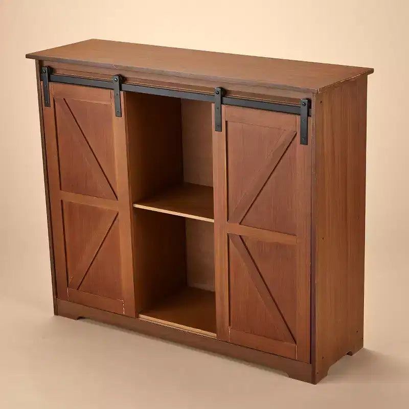 Les armoires de buffet de style porte de grange Lakeside Collection