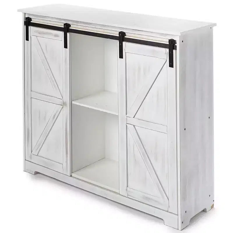 Les armoires de buffet de style porte de grange Lakeside Collection