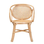 bali & pari Palesa Chaise de salle à manger bohème moderne en rotin
